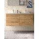 Mueble de baño suspendido SILANE 120 cm doble seno Roble África