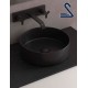Lavabo de sobre encimera KANDY porcelana NEGRO MATE 360 x 360 x 120 mm