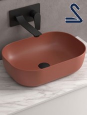 Lavabo de posar CARLA PORCELANA CLAY 460 x 325 x 135 mm
