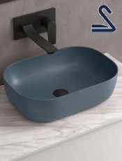 Lavabo de sobre encimera CARLA PORCELANA DENIM 460 x 325 x 135 mm