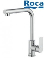 Grifo de cocina Roca CALA A5A856EC00 con caño giratorio, diseño moderno y alta eficiencia en el uso del agua
