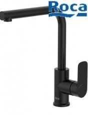 Grifo de cocina monomando negro Roca CALA con caño giratorio, diseño exclusivo y elegante alta calidad