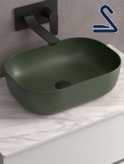 Lavabo de sobre encimera CARLA PORCELANA HUNTER 460 x 325 x 135 mm