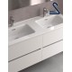 Lavabo CONSTANZA 1210 porcelana BLANCO BRILLO 1210 x 20 x 460 mm