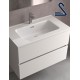 Lavabo CONSTANZA porcelana BLANCO MATE seno centrado