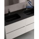 Lavabo CONSTANZA 1200 porcelana NEGRO MATE 1210 x 20 x 460 mm