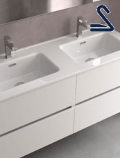Lavabo CONSTANZA 1210 porcelana BLANCO MATE 1210 x 20 x 460 mm
