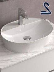 Lavabo SOBRE ENCIMERA VARMEGA 515 PORCELANA BLANCA 500 x 385 x 120 mm
