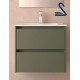 Mueble de baño suspendido NOJA 70 cm 2 cajones Verde Mate