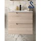Mueble de baño suspendido VIMA 60 cm 2 cajones Roble África