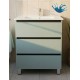 AQUA Mueble de baño 3 cajones con patas.
