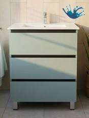 AQUA Mueble de baño 3 cajones con patas.