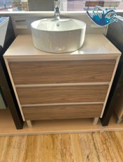 DROP Mueble de baño 3 cajones con patas