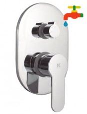 Monomando ducha empotrado 2 vias OMNIA cromo