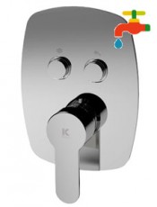 Monomando ducha con pulsador 2 vias OMNIA Cromo