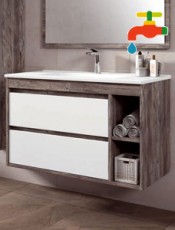 Mueble de baño ANA 2 cajones suspendido.