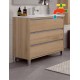 Mueble de baño MILAN 3 cajones con patas.