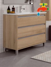 Mueble de baño MILAN 3 cajones con patas.