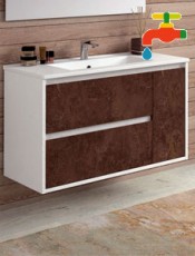 Mueble de baño VENECIA 2 cajones y 1 puerta suspendido.