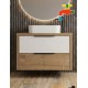 Mueble de baño VELMORA 2 cajones suspendido.