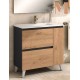 Mueble de baño FERROL 2 cajones y puerta con patas.